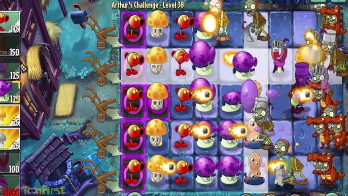 Plants Vs Zombies 2 Dark Ages: FIRE PEASHOOTER On Rage, Arthur Challenge 38, New Plants