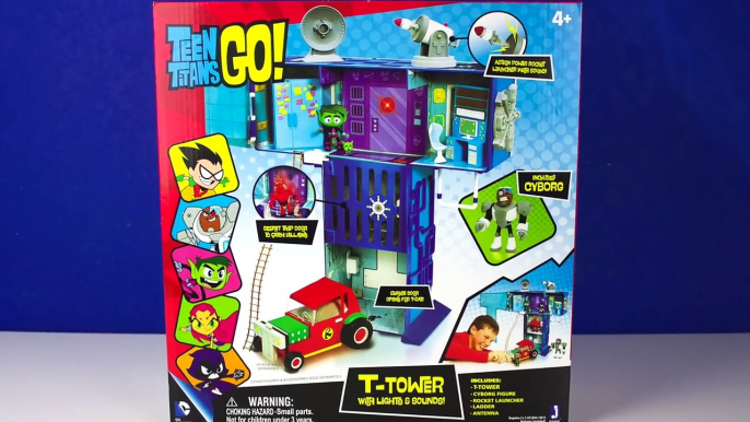 TEEN TITANS GO! T-Tower Playset with Cyborg, Robin, Beast Boy Teen Titans Go! Toy