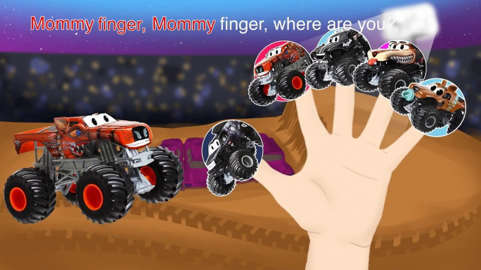 Mega Gummy Bear Crying Crashed with Monster Truck! Finger Family Nursery Rhymes for Kids