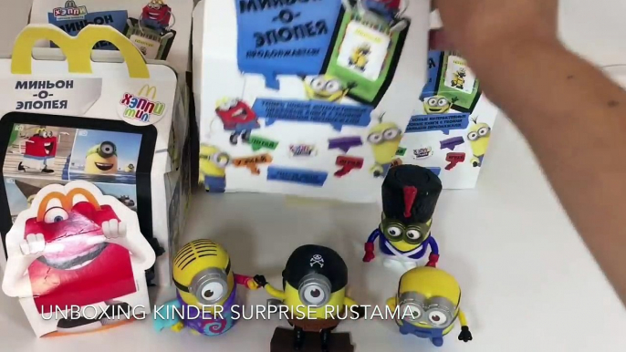 Миньоны игрушки Хеппи Мил МакДональдс Minions toys Unboxing Happy Meal McDonalds