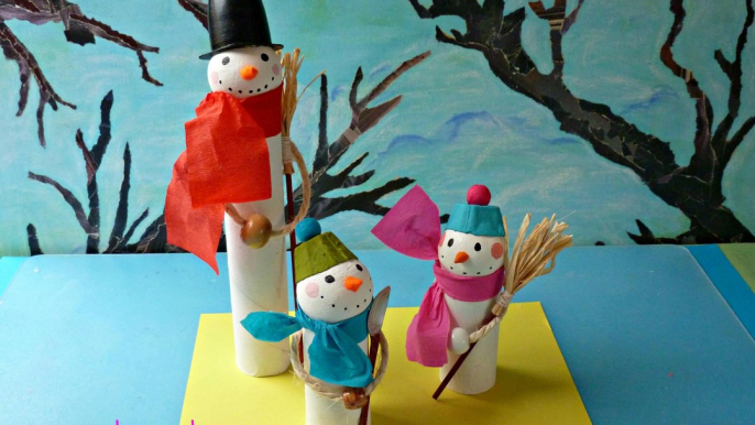 DIY, Manualidades para Navidad Cómo hacer un Muñeco de Nieve, Snowman, Winter Crafts