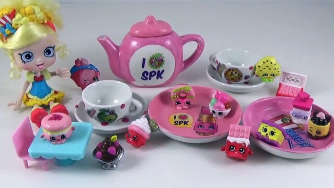 Shopkins DIY Tea Set! Shopkins Surprise Egg, Shopkins Qube, Kids Craft Toy Video Paint Shopkins-HqmkrT