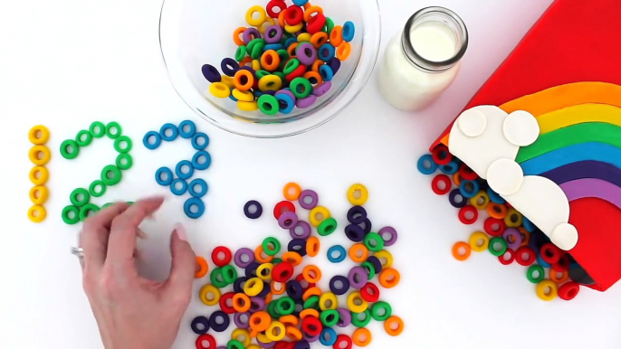 Learn Counting 1 to 10 with Play Doh Froot Loops RainbowLearning