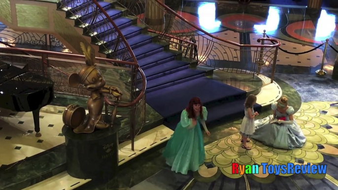 Disney Cruise Fantasy Family Fun Vacation Tour Part 1 Kids Video Princess T and Ryan ToysR