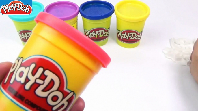 Learn RAINBOW COLORS with Play Doh    Play doh with Spiderman ANIMATION