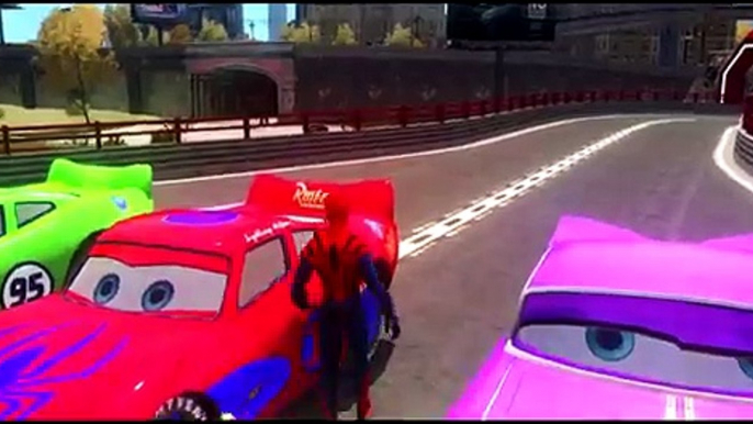 Disney Cars Lightning McQueen Spider Man Hulk Toy Story Buzz Lightyear & Ramone Epic Race HD