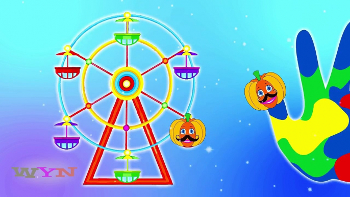 scary pumpkin finger family | nursery rhyme | 3d rhymes | childrens rhymes | kids songs