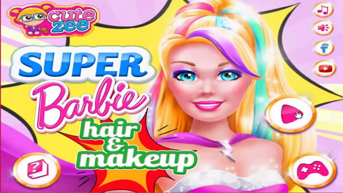 Super Barbie Hair and Makeup - Barbie Super Hero Games for Kids