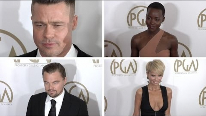 Brad Pitt, Leonardo DiCaprio, Lupita Nyong'o, Helen Mirren 2014 PGA Awards