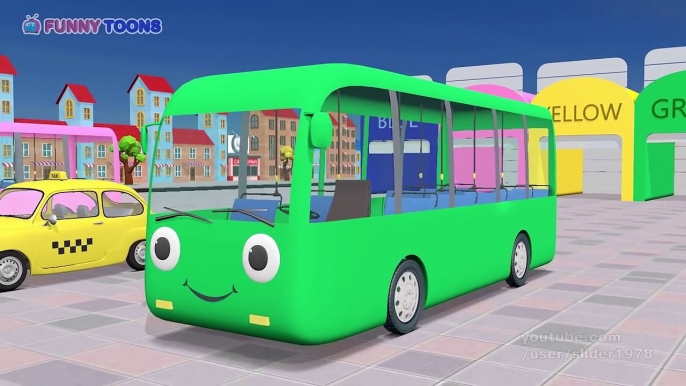 Cars and buses are helping children to learn colors