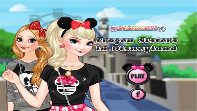 DISNEY PRINCESS ELSA & ANNA FROZEN SISTERS IN DISNEYLAND GAME - MAKEOVER GAMES FOR GIRLS