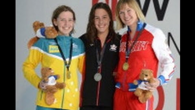 Swimming - women's 200m individual medley SM10 medal ceremony - 2013 IPC Swimming World Champs