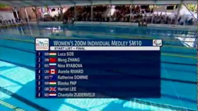 Swimming - women's 200m individual medley SM10 - 2013 IPC Swimming World Championships Montreal