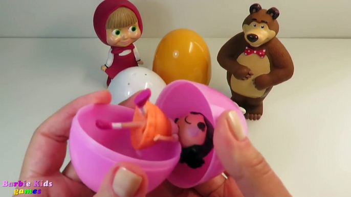 Surprise eggs HELLO KITTY, Masha and the Bear, and other toys. For Children.