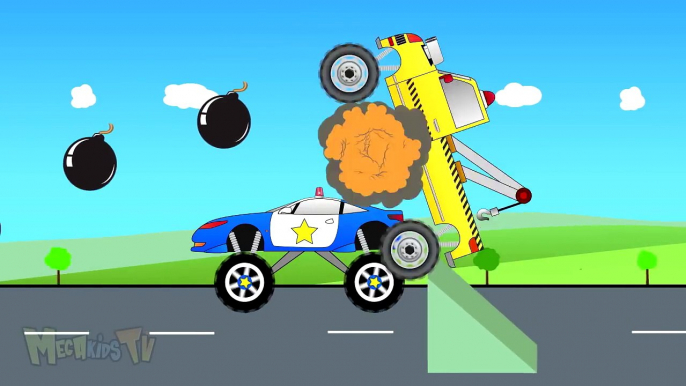 Learn Colors Collection 1 HOUR, Tow Truck Police Monster Trucks, Teach Colours for Kids Ba