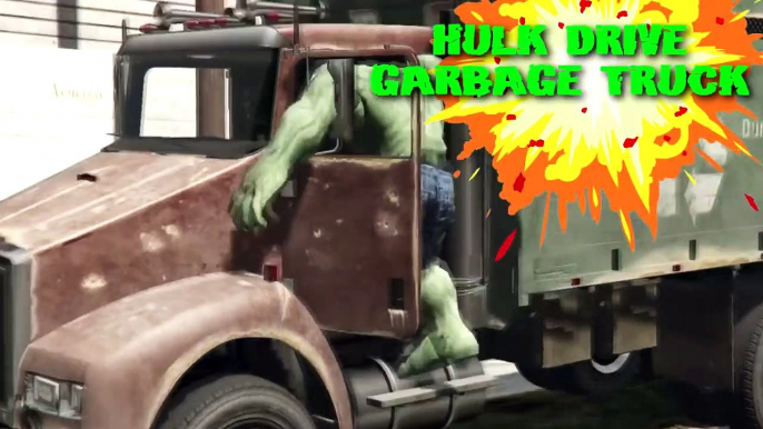 The HULK Smash Superhero Cartoon Drive Garbage Truck At Beach l Nursery Rhymes l Garbage Trucks Rule-jnq