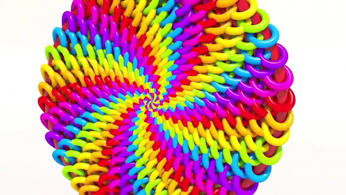 Big 3D Spiral Lollipops Learning Colors for Children - Learn Colours for Kids and Babies T