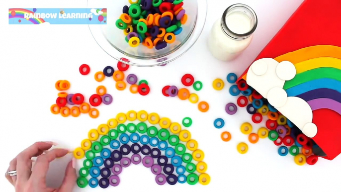 Learn Colors of the Rainbow with Play Doh Froot Loops RainbowLearning