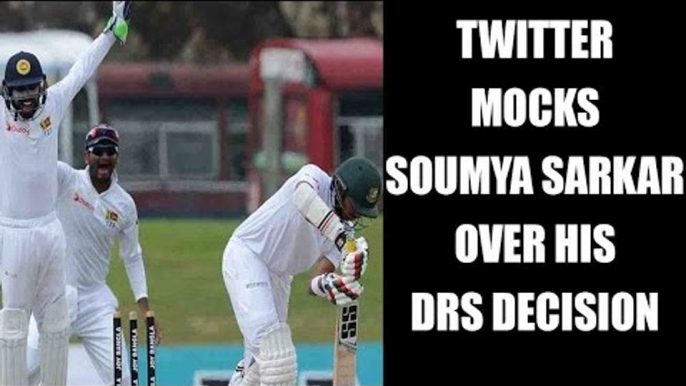 Bangladesh's Soumya Sarkar takes hilarious DRS during Galle Test;  Twitter makes fun | Oneindia News