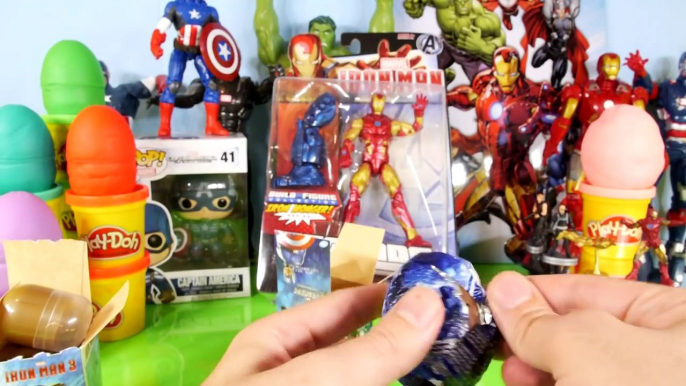 Play doh Surprise Eggs Marvel Legends Captain America Kinder Surprise Egg - Disney Cars To