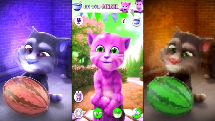 Talking Tom vs Talking Angela vs Talking Ginger Colors Reaction Compilation HD