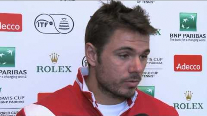 Stanislas Wawrinka (SUI) previews the Davis Cup quarterfinal against Kazakhstan