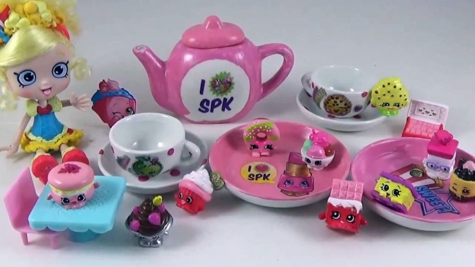 Shopkins DIY Tea Set! Shopkins Surprise Egg, Shopkins Qube, Kids Craft Toy Video Paint Shopkins-HqmkrTt