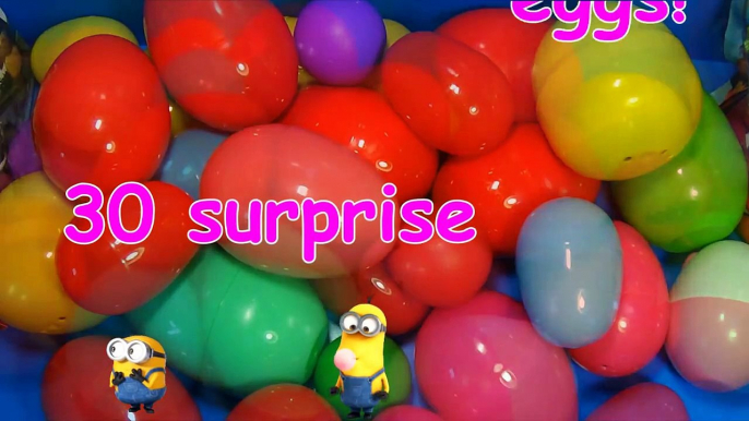 30 Surprise Eggs!!! Disney CARS MARVEL Spider Man SpongeBob HELLO KITTY PARTY ANIMALS LPS Animation-R3h7E0