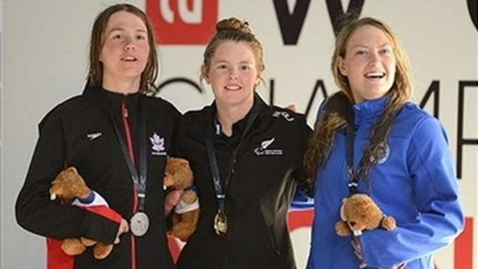 Swimming - women's 200m individual medley SM7 medal ceremony - 2013 IPC Swimming World Championships