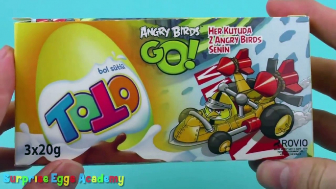 3 TOTO Angry Birds Go Surprise Eggs Unboxing - Angry Birds Surprise Eggs Toys