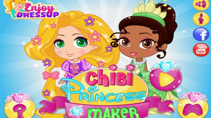 Disney Chibi Princess Maker - Princesses Elsa Rapunzel Ariel Snow White Dress Up Game