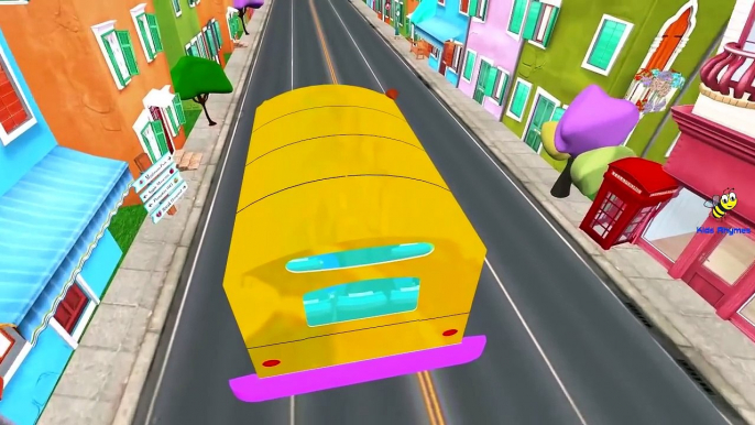Wheels On The Bus Go Round And Round | 3D Nursery Rhyme Songs | Videos For Children