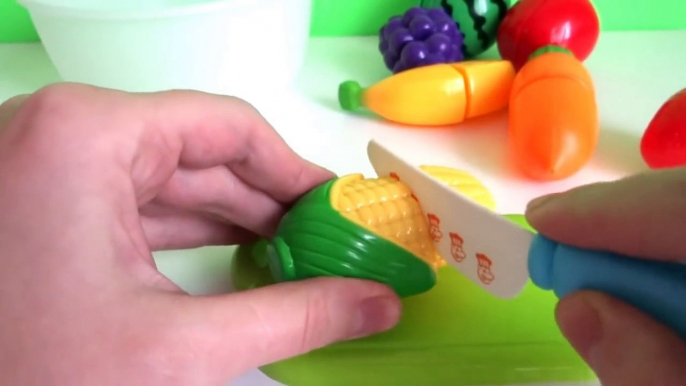 Toy Cutting Velcro Fruit Vegetables Toy | Fruit Cutting with Elise | Kids Play Oclock Toy