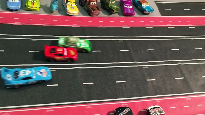 Disney Cars Final Race The King Crash Lightning Mcqueen Push King  First Cars Movie 1st Gen Racers