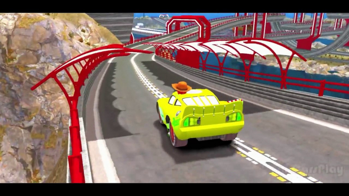 Fun Frozen Parody with ELSA & ANNA Disney Princesses w/ Green McQueen Pixar Cars