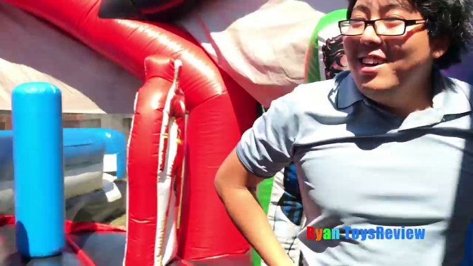 Bounce House Fun for Kids playground playtime! Giant Inflatable slides! Children Play Center