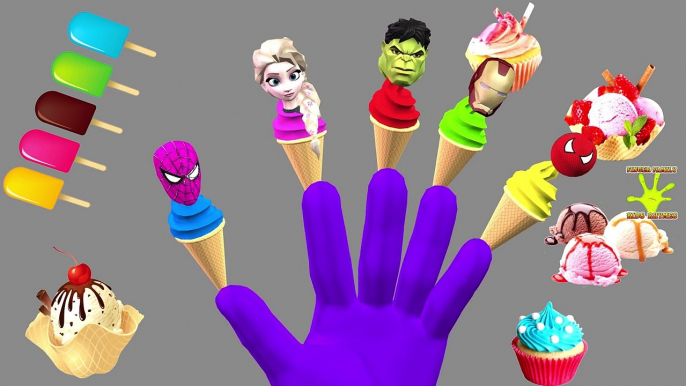 Spiderman Frozen Elsa HULK Ironman Venom Finger Family Songs - Daddy Finger Family Nursery