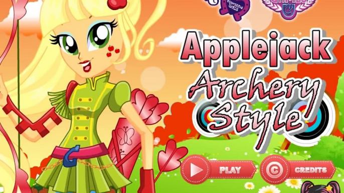 MLP Equestria Girls Applejack Fluttershy and Twilight Sparkle Archery Style Dress Up Game