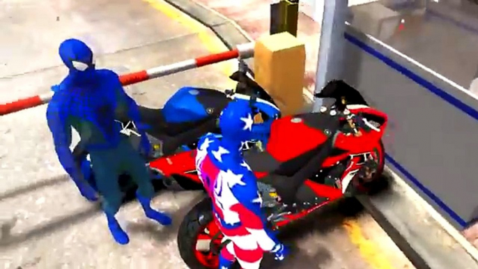 Colors Spiderman Vehicle Banana Car MotorBike Boat And More | Spiderman Nursery Rhymes Com