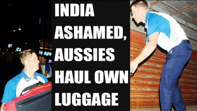 Australian team haul their luggage in trucks, BCCI shames India | Oneindia News