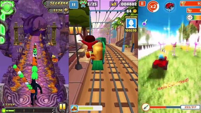 TEMPLE RUN 2 vs SUBWAY SURFERS vs MINION RUSH - 3 Most Popular Running Games