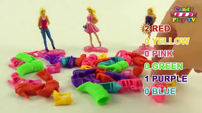 Learning Colors with Barbie Dolls Dress Toys Video Educational for Kids Barbie Fashion Sho