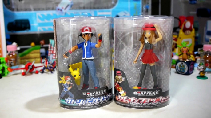 Pokemon Toys - Ash and Pikachu - Serena and Fennekin Model Sets by Takara Tomy-v8VyV