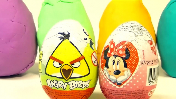 Play-Doh Eggs Angry Birds Minnie Mouse Playdough Eggs Angry Birds Minnie Mouse Surprise Eggs-Kdrj