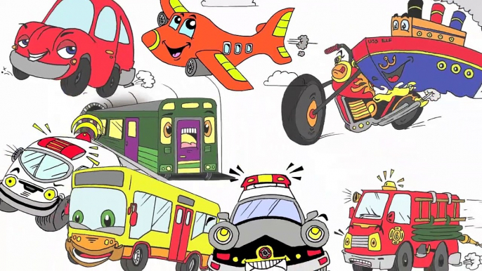 Transportation and Street Vehicles Vocabulary by ELF Learning - ELF Kids Videos-4Dc