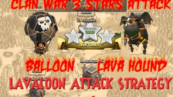 Clash of Clans LAVA BALLOON (LAVALOON) TH9 WAR CLAN 3 STARS EP.6