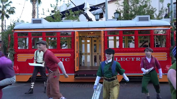 ºoº カリフォルニア アナハイム ディズニーランド レッド トロリー ニュースボーイズ with ミッキー Disneyland Red Car Trolley News Boys