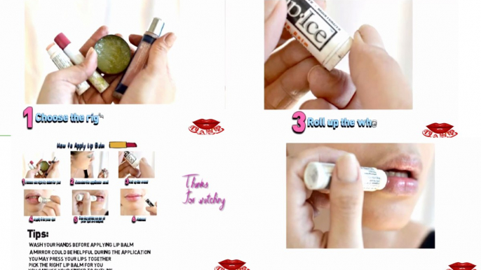 How to Apply Lip Balm | Lips  care and lips makeup Tutorials