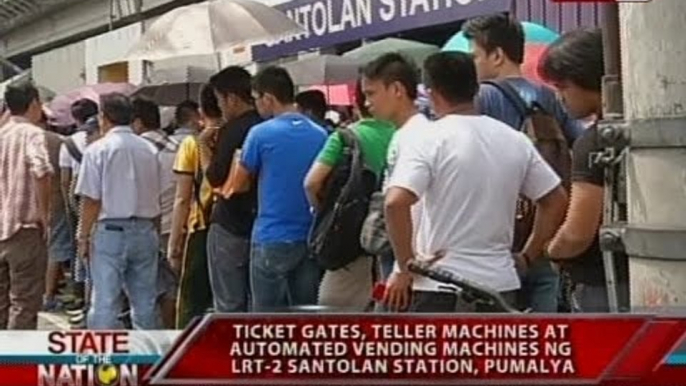 SONA: Ticket gates, teller machines at automated vending machines ng LRT2 Santolan, pumalya