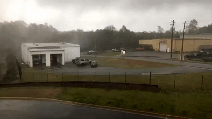 Winds Rip Roof Off Georgia Fire Station During Tornado Warning